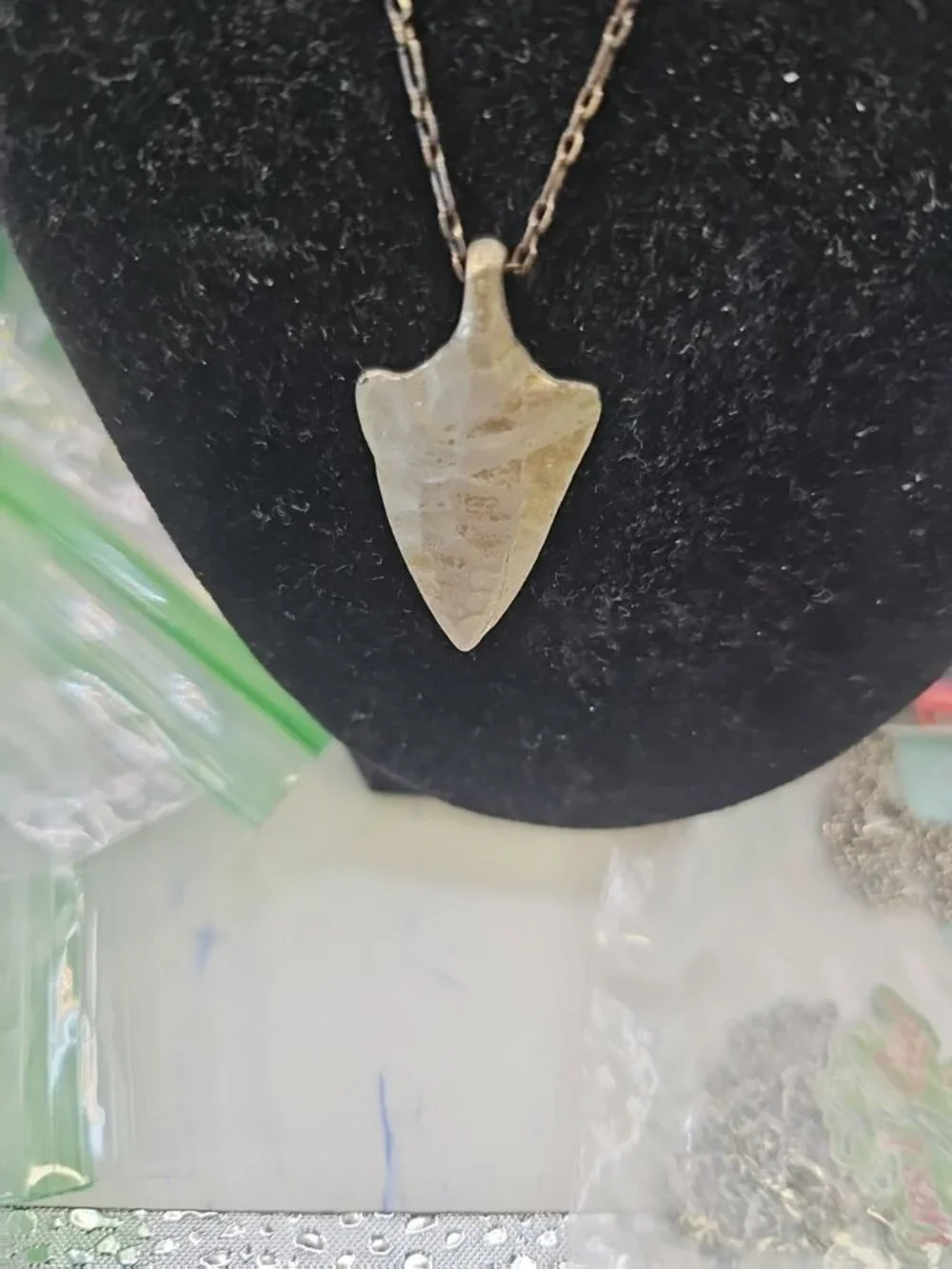 Necklace 3+ 1 Figaro Chain with Arrowhead Pendant Spring Ring Clasp Needs...